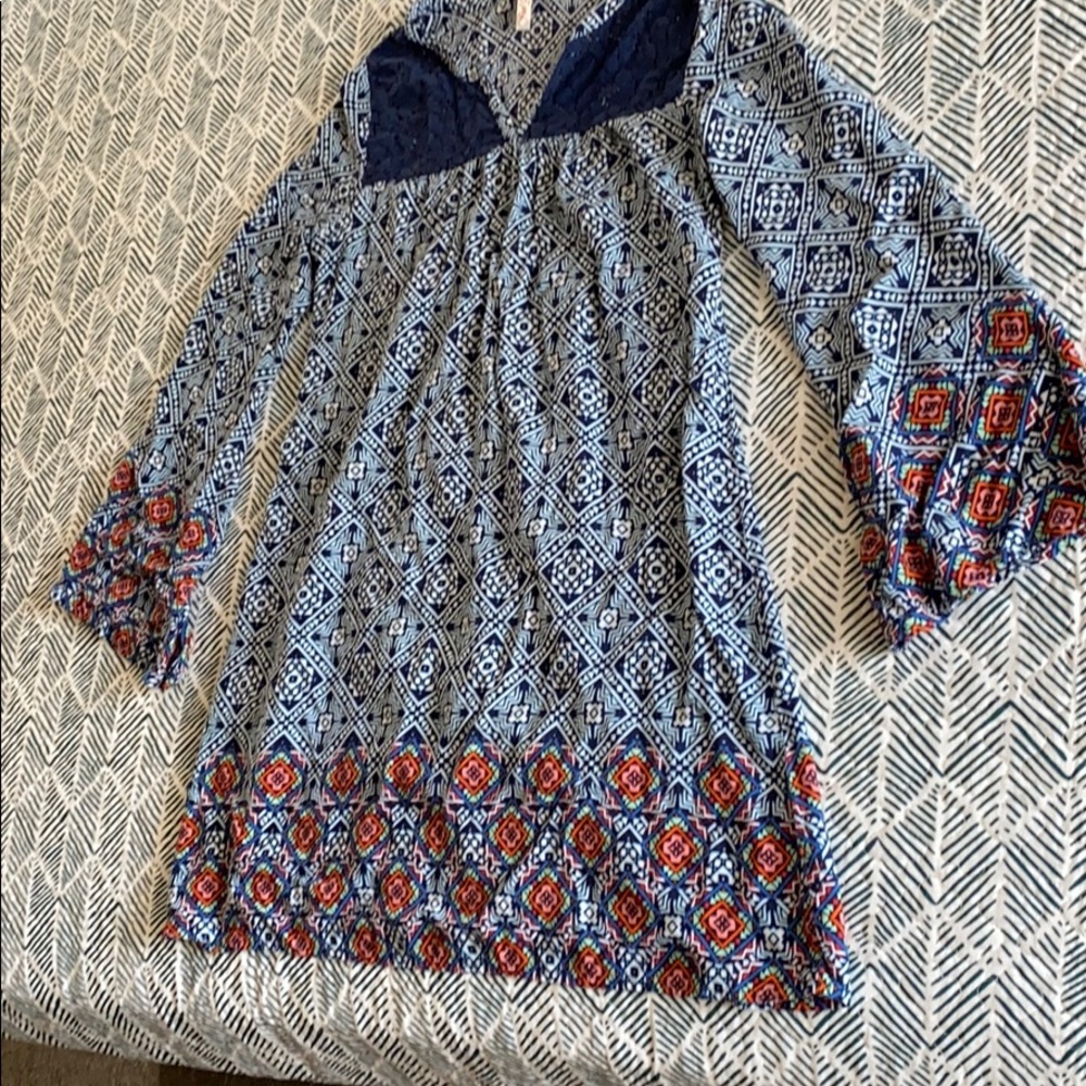 Red Camel bell sleeves dress